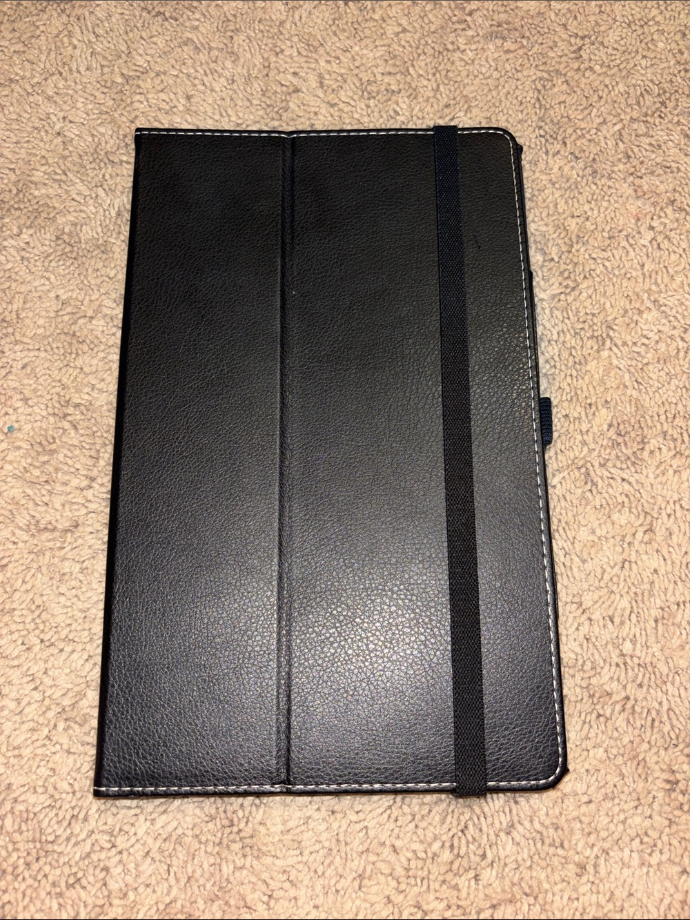 Black Tablet Folio For Kindle Case with Elastic Strap
